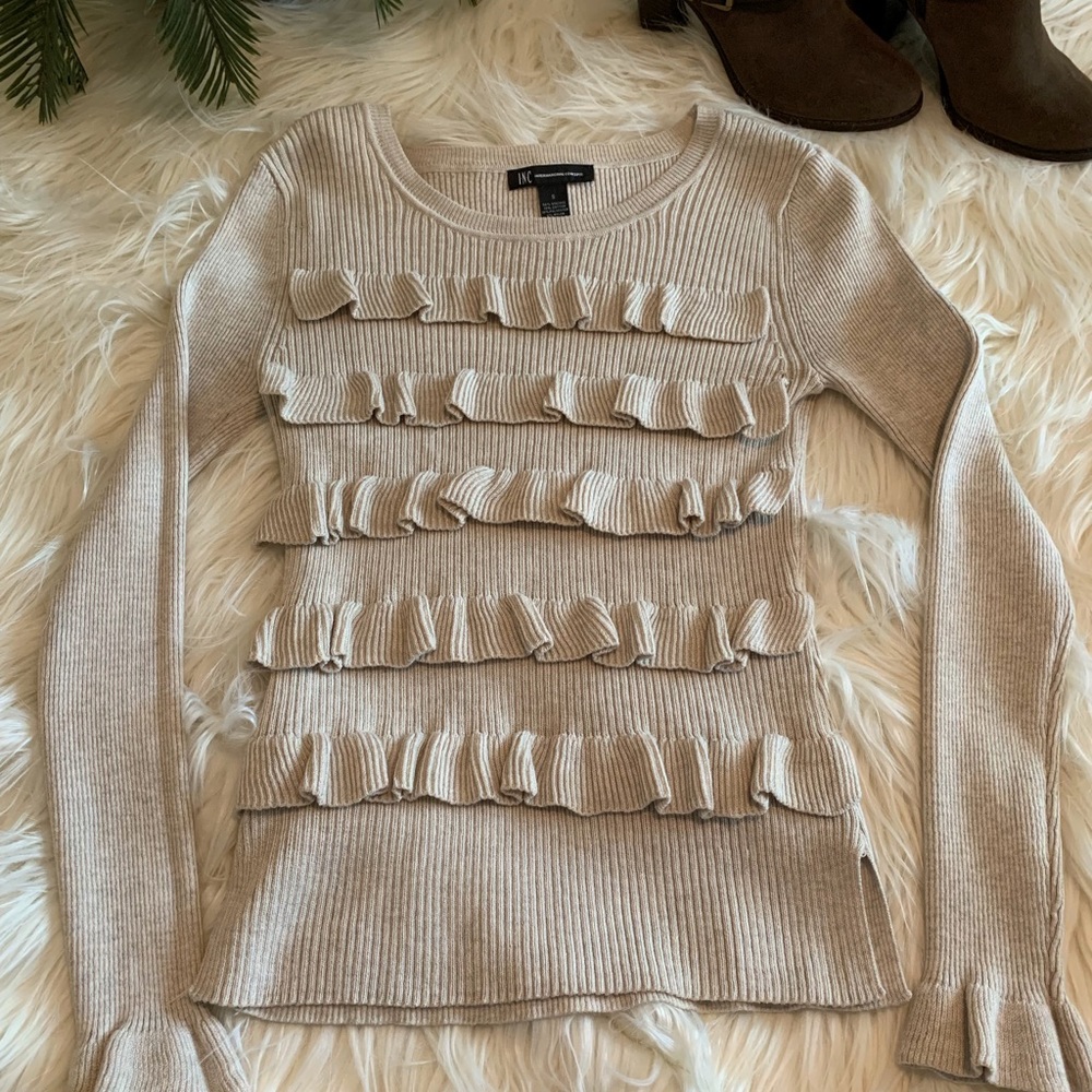 INC Ruffled Sweater